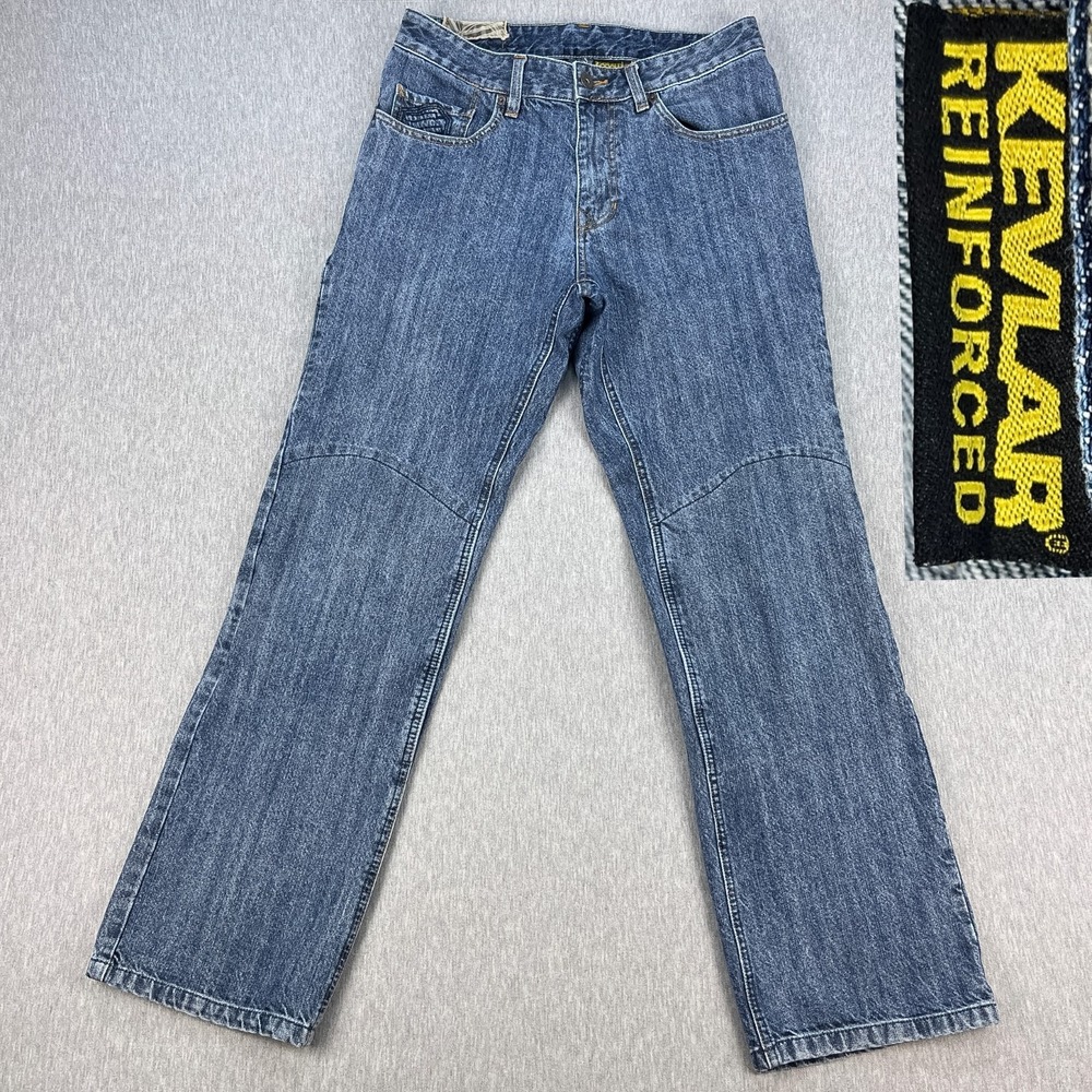 Shift Lodown Motorcycle Jeans Men 34x33 Blue 14oz Denim Reinforced Panels ATGATT